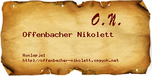Offenbacher Nikolett névjegykártya