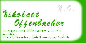 nikolett offenbacher business card